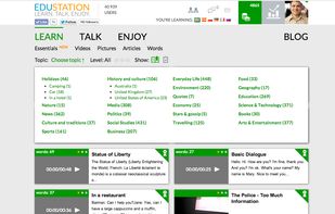 LEARN section  - topics with free content