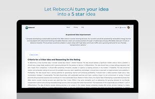 RebeccAi helps you to improve your idea