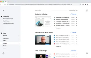 Organise browsing sessions