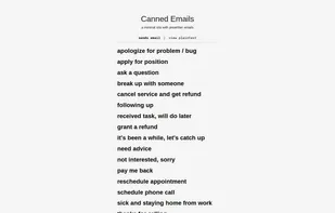 Canned Emails screenshot 1