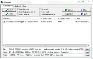 Avicodec screenshot 1