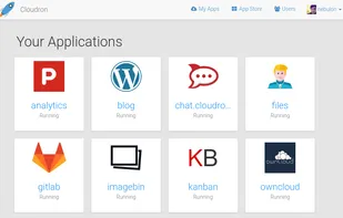 Currently installed apps grid.