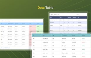 Create various type of Data table as per your business needs