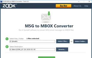 ZOOK MSG to MBOX Converter screenshot 1