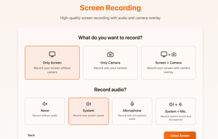 recording screen with multiple methods