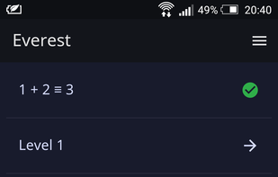 Everest (Mathematical puzzle game) screenshot 1