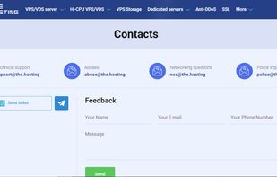 Page with contacts