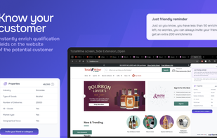 Recieve perconalized data about your potential customer. Instant on-site data enrichment