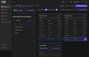 Create Entity Screen
