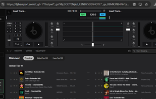 Web based Beatport DJ interface.