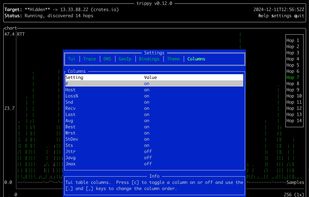 Settings screen