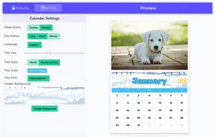 Custom Calendar Maker screenshot 1