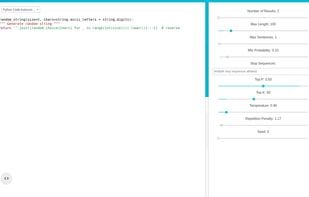 Generate Text API Playground