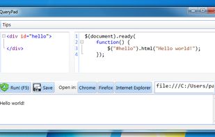 jQueryPad screenshot 1