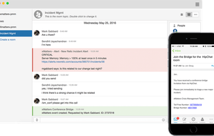 Launch a related chat room with one click