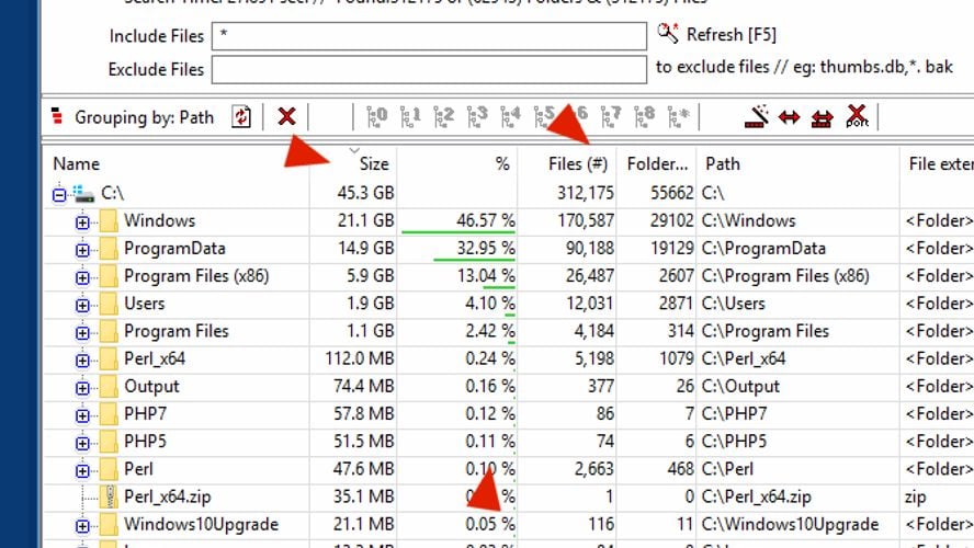 Folder deals size scanner