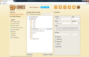 Cookie Editor screenshot 1