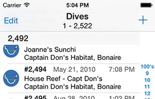 Dive Log screenshot 3