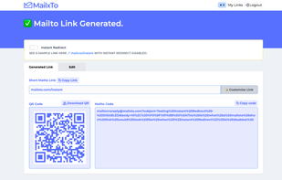 Mailto QR Code Generator