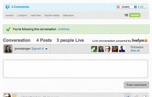Livefyre screenshot 1