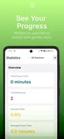See Your Progress
Reflect on your focus habits with gentle stats.