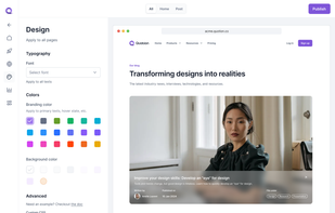 Customize your sites to reflect your brand
