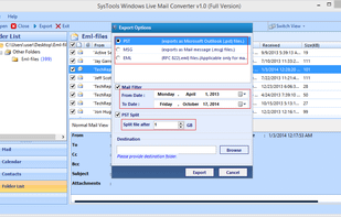 SysTools Windows Live Mail Converter screenshot 2
