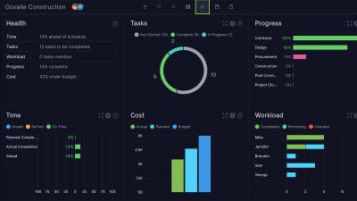 Project dashboards tell you at a glance whether your project is on track. Data is displayed in charts that both project managers and team members can understand and use.