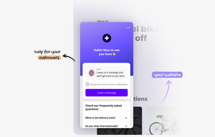 Communication widget that you can install on your website