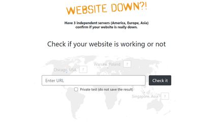 Website Down?! home page