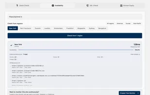 Example check result of dependencies