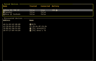 BlueTUI screenshot 1