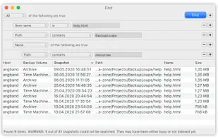 BackupLoupe screenshot 2