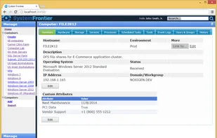 Computer management console.