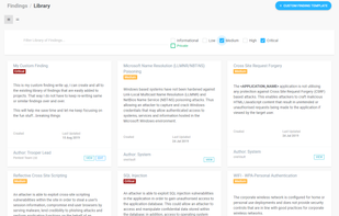 Attach one or multiple methodologies and/or tasks to projects to ensure testers never miss a beat. Create your own custom methodologies and task lists and help the less experienced pentesters get up to speed quickly and keep all testing on par!