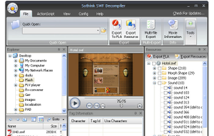 Sothink SWF Decompiler  screenshot 1