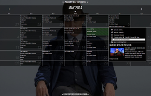 Click an episode on your calendar to view info, download, stream or play