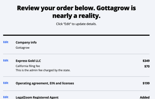 LegalZoom screenshot 1