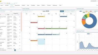 Crust CRM Events Calendar