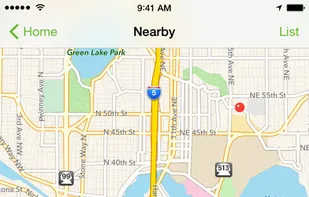 Map view (for location contexts) on iOS
