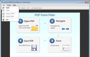 Click on File >> Open to browse the PDF file.