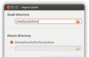 The import stash window