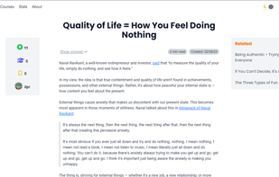 an idea/content page