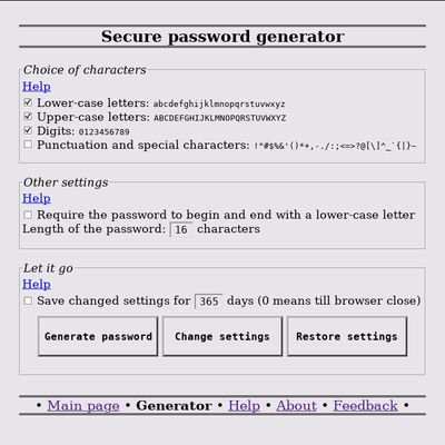 Secure password generator in Mozilla Firefox