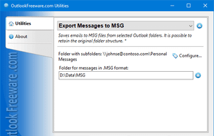 Export Messages to MSG for Outlook screenshot 1