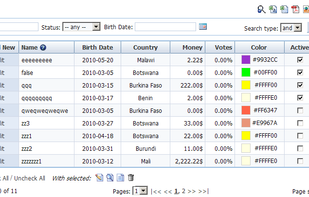 ApPHP DataGrid screenshot 2