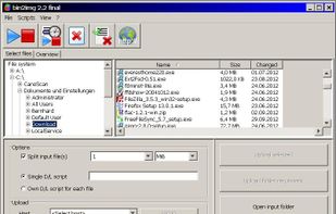 upload manager: file selection