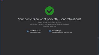 Conversion review screen