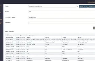 Data upload end inferred types