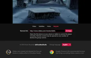 Remote control will let you control the player from your phone.